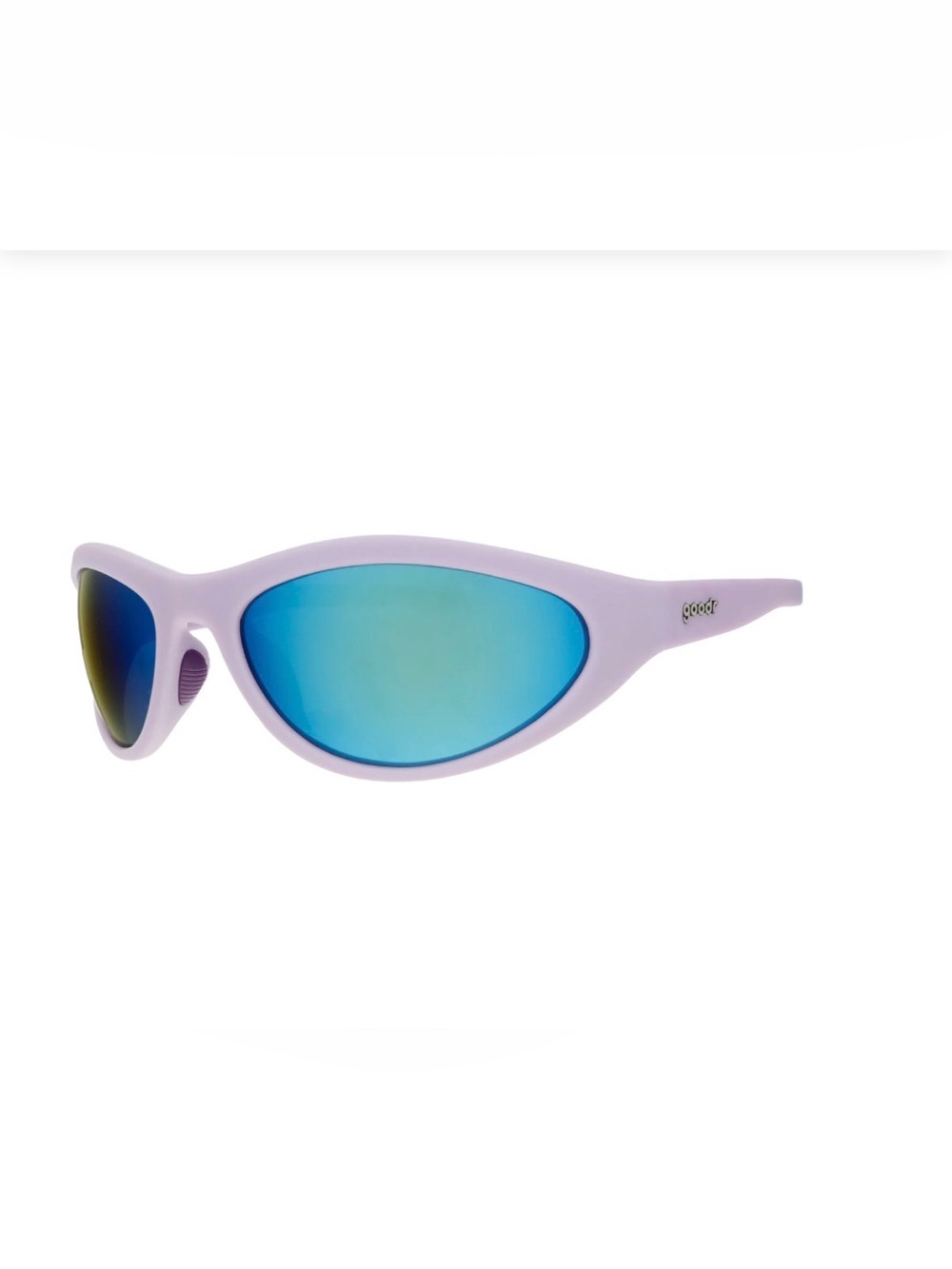 Women’s Cat-Eye Sunglasses in Light Lavender with Blue Mirrored Lenses